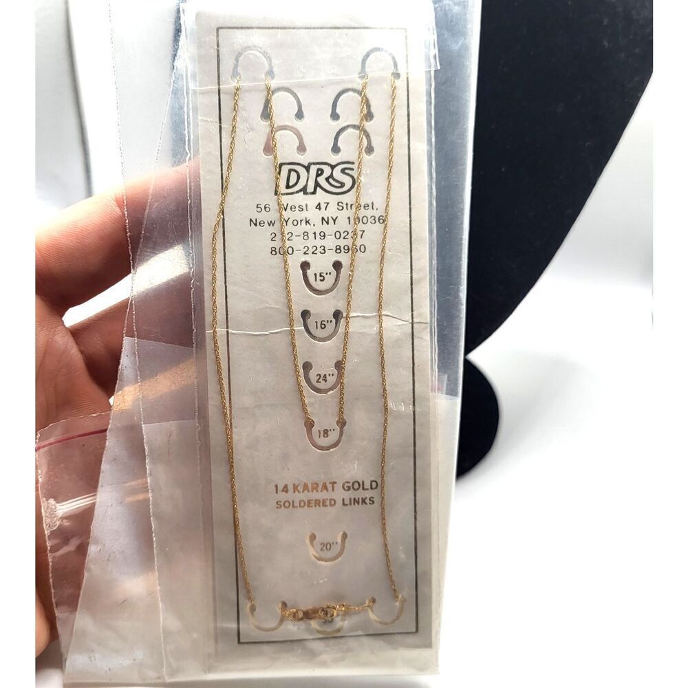 14kt Gold Soldered Links 18in DRS
